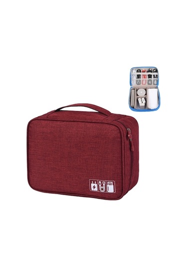 Çok Fonksiyonlu Veri Kablosu Ve Hard Disk Kılıfı Wine Kırmızı Kırmızı