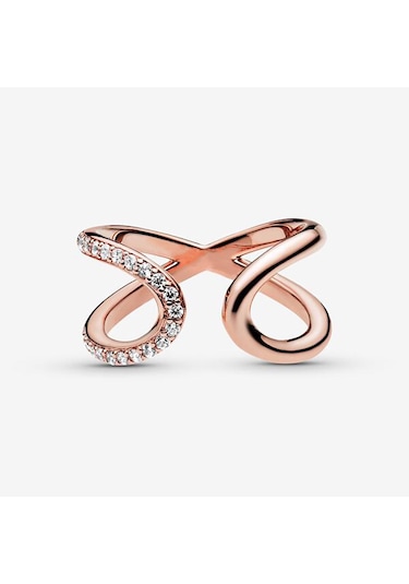 2022 Yeni Varış 925 Ayar Gümüş Pembe Sarılmış Açık Sonsuzluk Yüzük Gül Altın Yüzük Kadınlar İçin Nişan Takı Yıldönümü 9 Çok Renkli