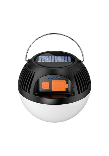 Suofeng Orta Boy Siyah Led Kamp Feneri, 3 Işık Modu, Power Bank, Type-c Şarj, Taşınabilir Çadır Aydınlatması Çok Renkli