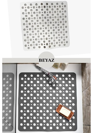 Kaydırmaz Duşakabin Banyo Ve Duş Paspası Kare Bubble 81 Adet Vantuzla Yapışır 54 X 54 Cm Beyaz