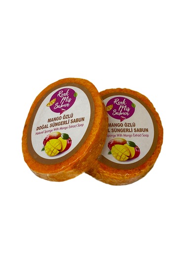 Renk Mis Sabun Mango Özlü Doğal Süngerli Katı Sabun 1 Adet