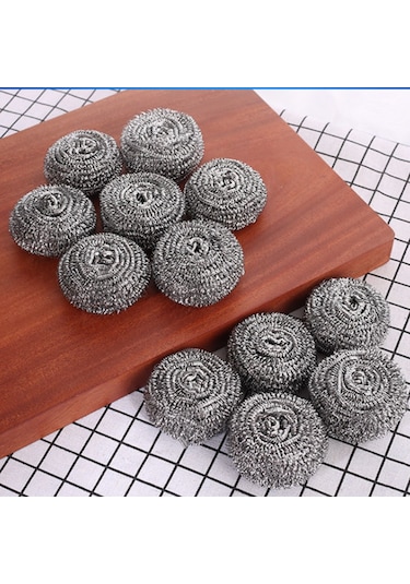 Reedark 12 Adet Paslanmaz Çelik Sünger, Mutfak Ve Banyo Temizliği İçin Dayanıklı Ovma Bezi Diğer