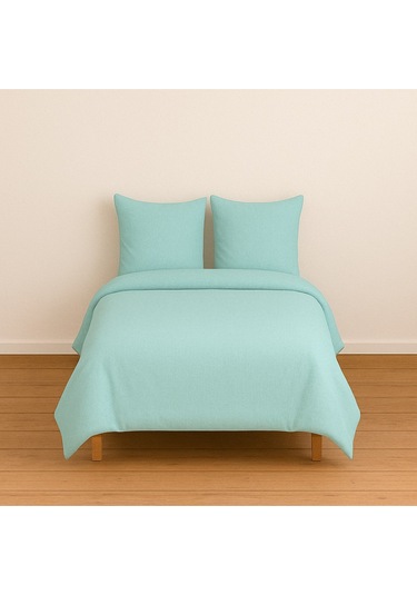 Çift Kişilik Düz Renk Mint Nevresim + 2 Adet Yastık Kılıfı Mint