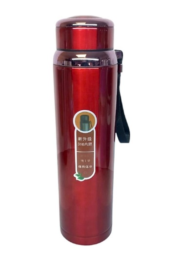 1lt Çelik Termos Kırmızı Kırmızı