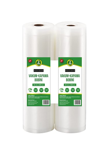 Novisan 2 Ad 30x500cm Vakum Poşeti Bobini Tırtıklı