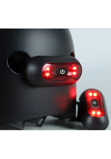 Gece Sürüşü Için Led Motosiklet Ve Bisiklet Kaskı Fren Lambası