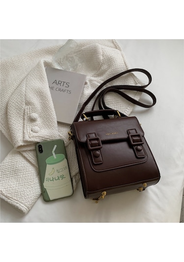 Springsun Kahverengi Pu Materyalli Fransız Tarzı Klasik Çanta - Tek Omuz/çapraz Çekim/el Çantası, Kapaklı Tasarım, Dayanıklı Ve Pratik Kahverengi Springsun Kahverengi Pu Materyalli Fransız Tarzı Klasik Çanta - Tek Omuz/çapraz Çekim/el Çantası, Kapaklı Tasarım, Dayanıklı Ve Pratik Kahverengi