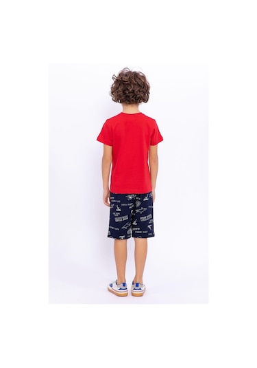 Roly Poly 2709 California Kırmızı Erkek Çocuk Bermuda Takım