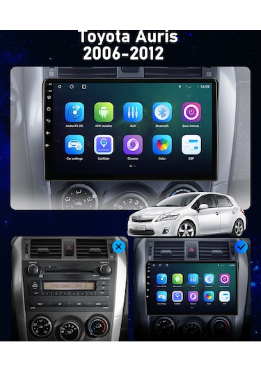 Toyota Auris 2006-2012 Android Multimedya 2/32gb Carplay 9''hdıps