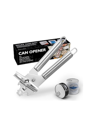 Yystore Konserve Açacağı Aracı Çok Fonksiyonlu Konserve Açacağı Paslanmaz Çelik Konserve Açacağı Gümüş