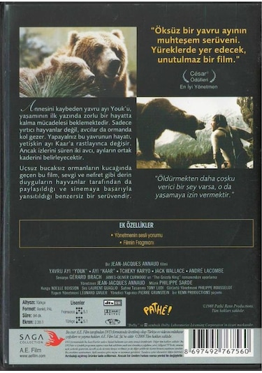 Ayı L'ours Dvd