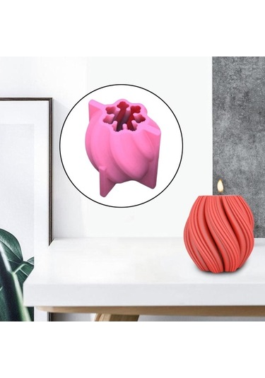 Pazly Yapımı Suntek Silikon Sabun Mum Kalıp Geometrik Dıy 9x9x10cm 3d Av