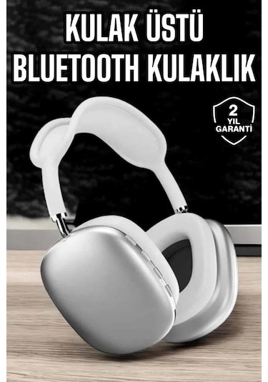 Ceylan Adam P9 Air Max Kablosuz 5.0 Mikrofonlu Bluetooth Kulaklık Beyaz Yüksek Ses Kaliteli