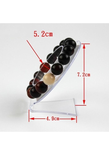 Trendooze Takı Şeffaf Saat Boncuk Bileklik Bileklik Akrilik Hu