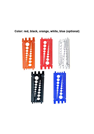 Honmex Mavi Plastik Somun Cıvata Ölçüm Aleti - Metrik Ve İngiliz Ölçekli, Keskin İşaretler, Hızlı Tanıma, Çalışma Verimliliği Artırıcı Mavi