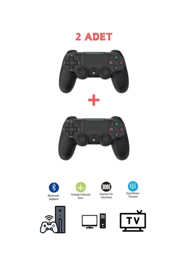 Miaxtreme Kablosuz Titreşimli Oyun Kolu Joystick Ps4 Kolu Ps Pc Tv Uyumlu 2'li Set