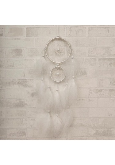 Lijinxu Dreamy White Dream Catcher Tüy Duvar Asılı Dekorasyon 2