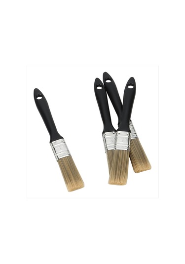 Xurunkeji 20 Adet 2,5 Cm Saplı Plastik Boya Fırçası, Kendin Yap Boyama İçin Ev Tamiri Düz Boya Fırçası Aletleri, Ev