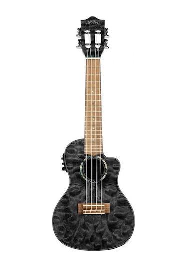 Lanikai Qm-Bkcec Quilted Maple Concert Elektro Ukulele