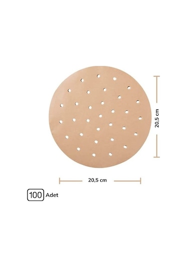 100 Adet Airfryer Pişirme Kağıdı Tek Kullanımlık Hava Fritözü Yu