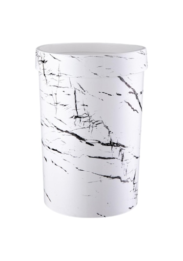 Suntek Çöp Kovası Banyo Oturma Odası 18cmx26cm-beyaz Beyaz