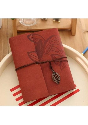 Tongxida Pu Deri Antik Kraft Kağıt Albümler Bordo, Vintage Fotoğraf Defteri