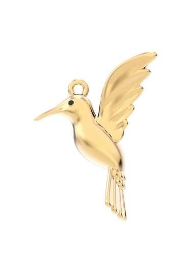 Chocli 18 Ayar Altın Kaplama Humming Bird Kolye