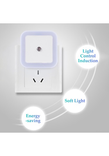 Skycity Mavi Led Akıllı Işık Kontrollü Enjektör Gece Lambası - Otomatik Açık/kapalı, Enerji Tasarruflu, Ev Odaları İçin Güvenli Ve Pratik Mavi