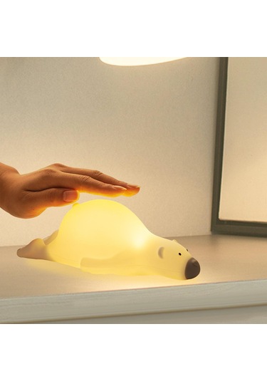 Suntek Sevimli Ayı Gece Işığı Başucu Lambası Oturma Odası Beyaz Diğer
