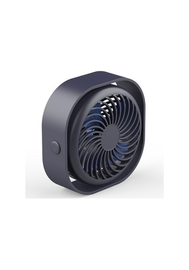 Usb Şarjlı Taşınabilir Masaüstü Fan - 3 Hız Ayarı, Sessiz Çalışma, Dahili Li-poly Batarya, Mavi