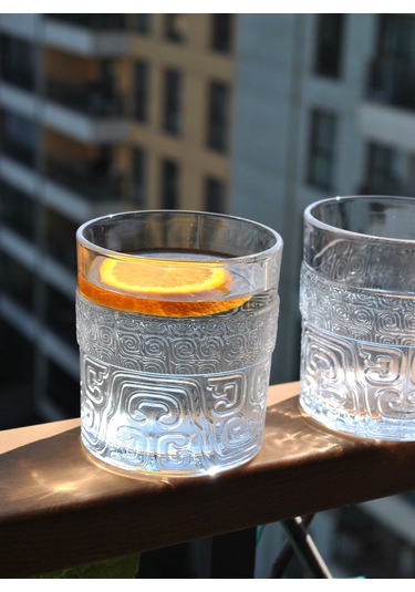 2'li Desenli Viski Kokteyl Bardağı Meşrubat Bardak 345 Ml-kubiz