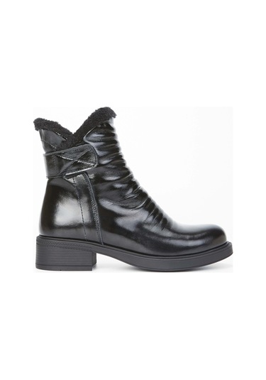 Tamer Tanca Kadın Hakiki Deri Siyah Casual Bot 231 91k Bn Bot Sk23/24 Sıyah Rgn Siyah