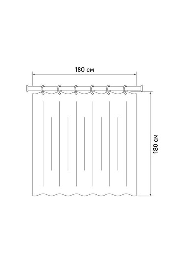 Iddıs Banyo Ve Duş Perdesi Yarı Şeffaf 180x180 Cm 9493558 Beyaz