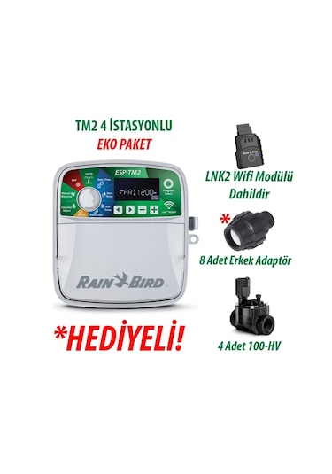 Rain Bird İç Mekan Tm2-4 İstasyonlu Paket