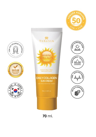 Aydınlatıcı & Kırışıklık Karşıtı Güneş Kremi Günlük Kullanıma Uygun, Hafif Yapı 70ml