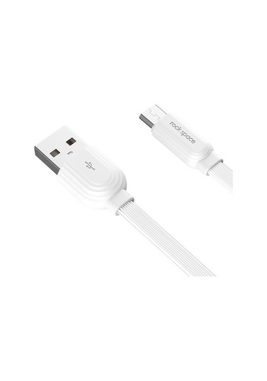 Rock Space S5 Micro Usb Şarj Ve Data Aktarım Kablosu 1Mt 2.4A -Beyaz