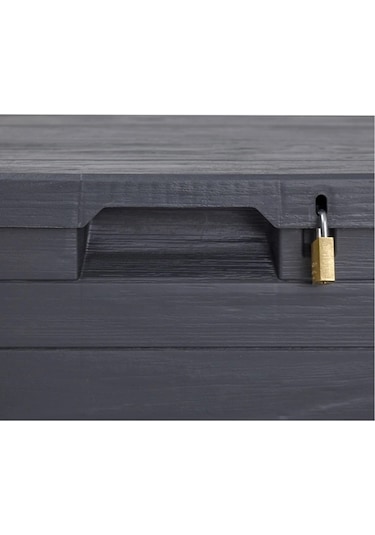 Bahçe, Balkon, Havuz Depolama Sandığı 90 Litre Antrasit Kompakt & Dayanıklı Saklama Sandığı Antrasit