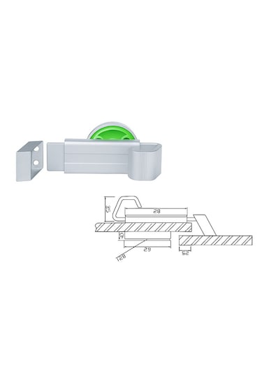 Ayrıntıshop Wc Tuvalet Laminat Kapı Sürgü Kilit 18mm 18mm