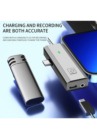 Xindoker Kablosuz Mini Mikrofon Seti - Type-c Uyumlu, 15m Menzil, Gürültü Azaltma, Youtube/canlı Yayın İçin