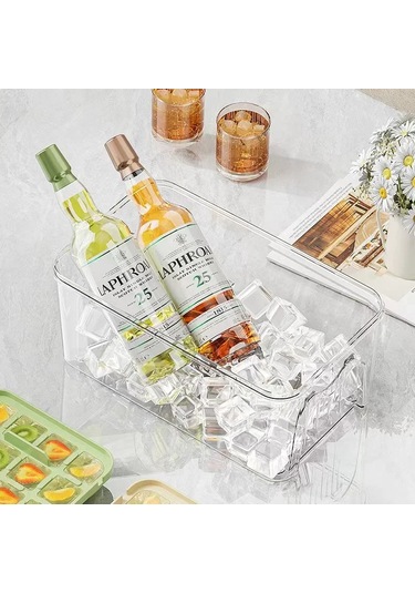 34 İzgaralar Buz Küpü Kalıp Buz Bölmesi Gıda Sınıfı Buz Saklama Sarı