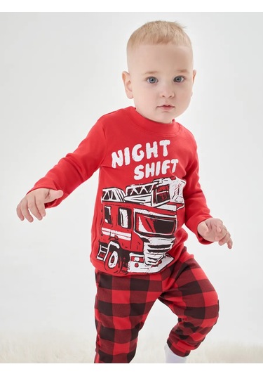 Mami-kids Uzun Kollu Yenidoğan Bebek Pijaması 351301709 Kırmızı