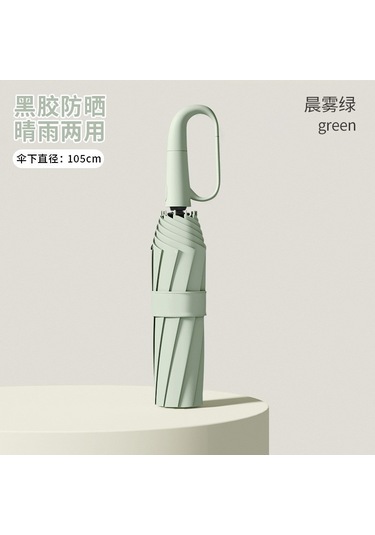 Fırtına Geçirmez 60 Kollu Otomatik Şemsiye - Devasa 125cm Genişlik, Nano Siyah Kaplamalı, Askı Kancalı, Çift Kişilik Yağmur & Güneş Kalkanı Yeşil