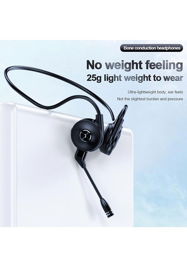 Jeemson M1 Kemikiletim Kulaküstü Kulaklık, Bt5.0, İki Mikrofonlu, Ipx5 Su Geçirmez, Spor İçin Kırmızı