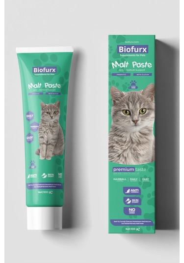 Biofurx Malt Paste - Kedi Malt Macunu 100 G Kedi Tüy Yumağı Önleyici