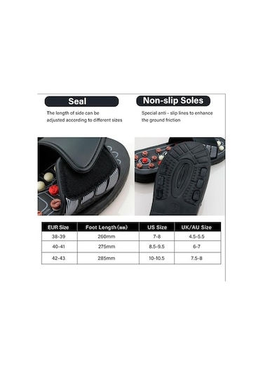 Wondernest Siyah Terlik Sandalet, Refleksoloji Masajlı, Lichen Ayak İv Siyah