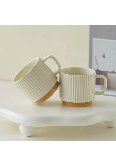 Sunny Home 2'li Seramik Çay Ve Kahve Fincanları Seti 227289422 Bej