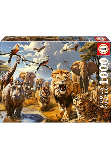 Educa 1000 Vahşi Hayvanlar Puzzle - 1000 Parça - 19920 - Wild Animals