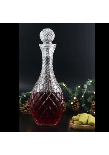 El Yapımı Özel Tasarım Kafes Model Lüx Sürahi Karaf 14x36cm