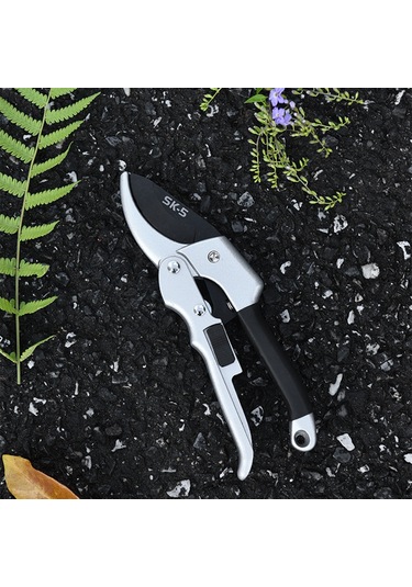 Kangvka Bahçe Budama Makası, 20 Mm Çapta Kesim, Sk5 Çelik Bıçak, Ergonomik Grip, Manuel Kayar Sistemli Siyah Budama Bıçağı