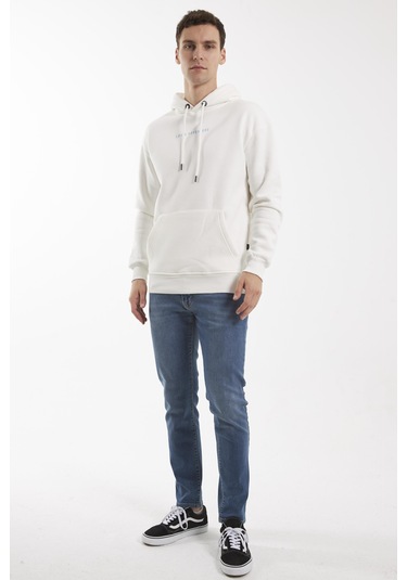 Cold Train Kırık Beyaz Hoodıe Sweatshırt Kırık Beyaz